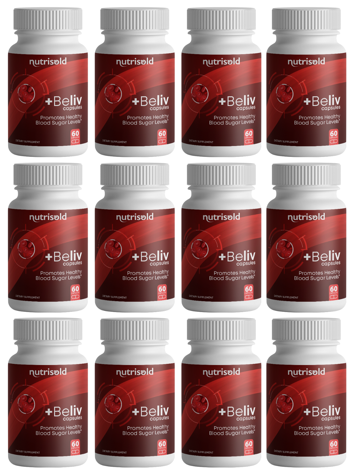 ( 12 Bottles ) BeLiv - Promotes Healthy Blood Sugar Levels - 720 Capsules 0
