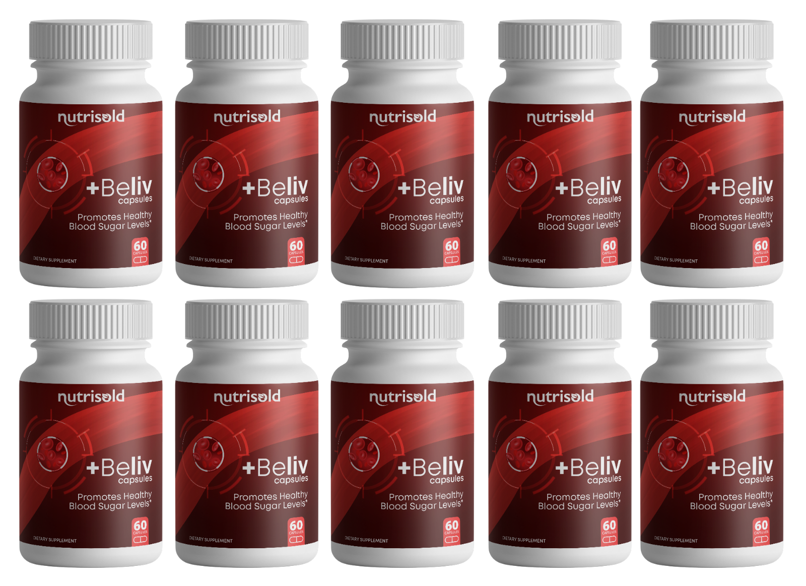 ( 10 Bottle ) BeLiv - Promotes Healthy Blood Sugar Levels - 600 Capsules0