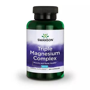 Swanson Triple Magnesium Complex Capsules, 400 mg, 300 Count 632687757979
