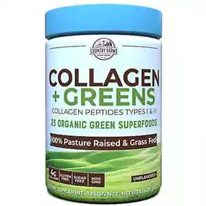 Country Farms Collagen + Greens - Unflavored 10.6 oz Pwdr