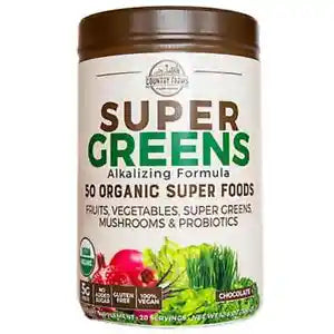 Country Farms Super Greens - Chocolate 10.6 oz Pwdr 35046098803