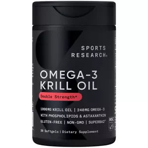 Krill Oil 1000mg 30 Softgels with Omega 3, EPA &amp; DHA Superba 2 MSC-C-55162 23249011835