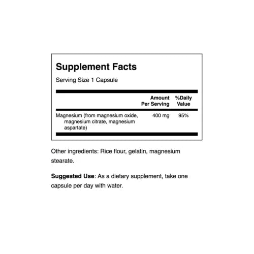 Swanson Triple Magnesium Complex Capsules, 400 mg, 300 Count 632687757979